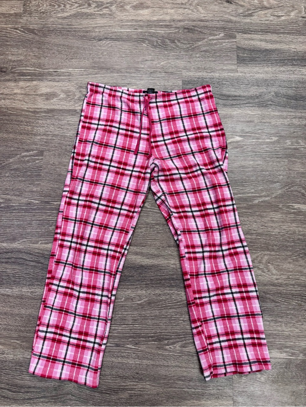 Axcess Pink Plaid Fleece Pajama Pants Women’s Medium Cozy Lounge Sleepwear